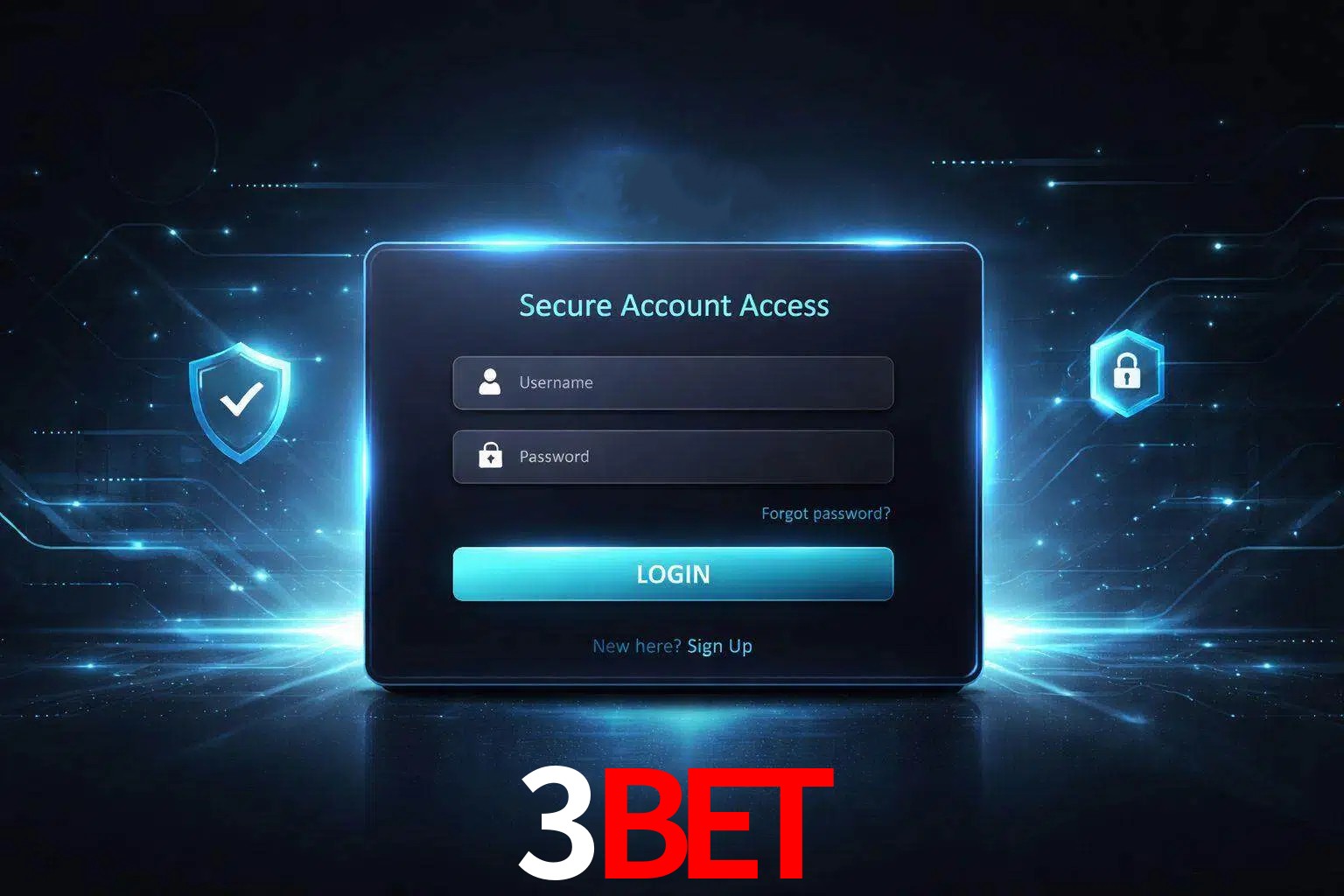 Pantalla de inicio de sesión de cuenta 3BET para usuarios en México